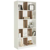 Regal in Weiss/Eichefarben - Eichefarben, Konventionell, Holzwerkstoff (90/198/38cm) - Mömax