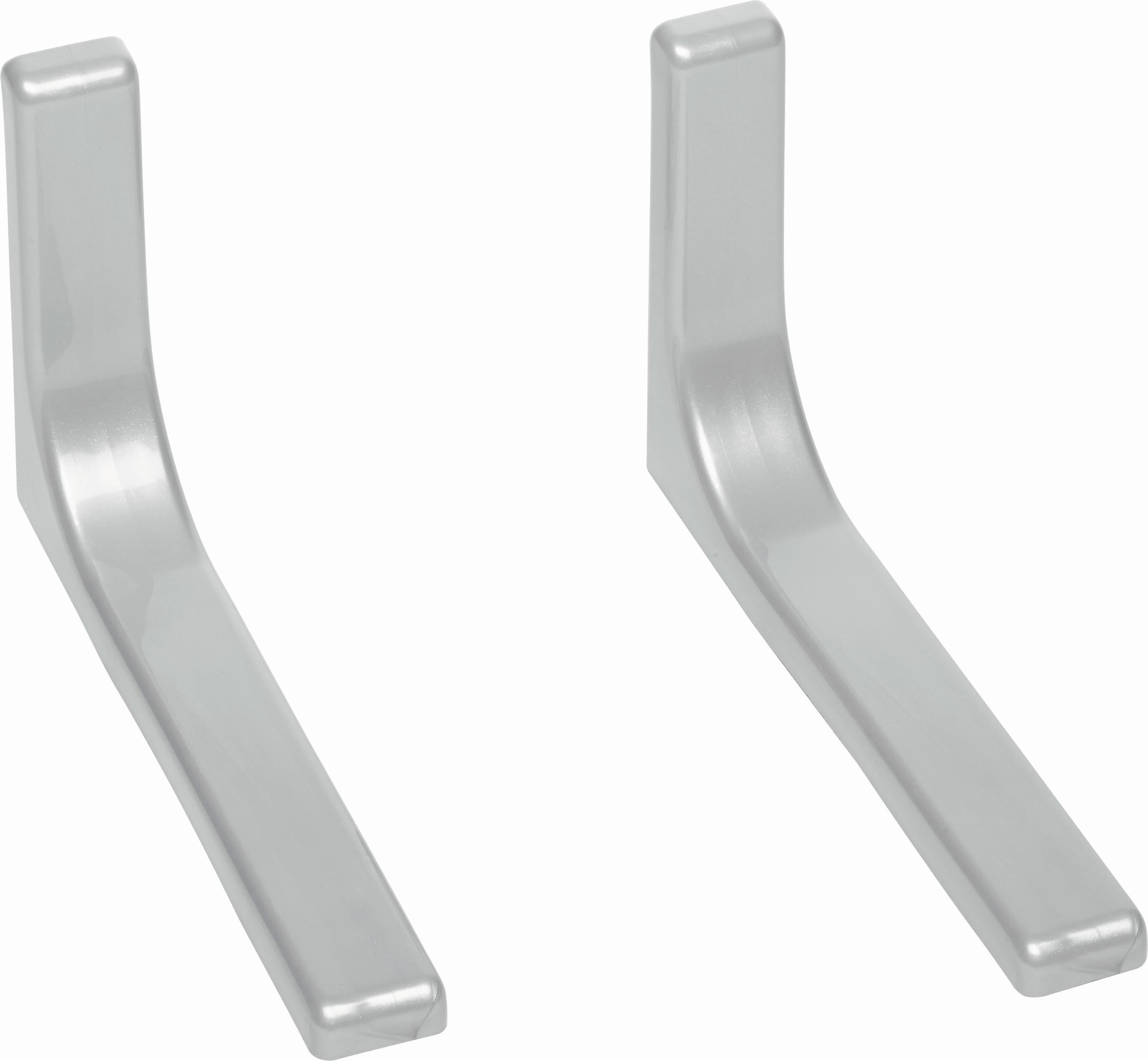 Wandhalter Leonardo 2er-Set Metall Silber L: 24 cm - Silberfarben, Metall (24cm) - Mömax