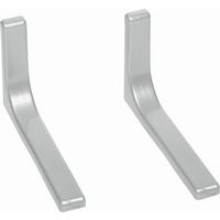 Wandhalter Leonardo 2er-Set Metall Silber L: 24 cm - Silberfarben, Metall (24cm) - Mömax