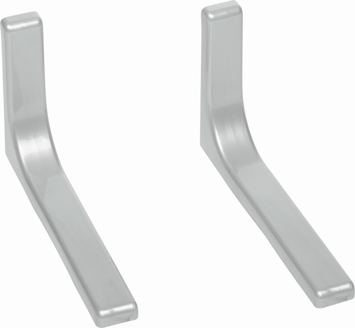 Wandhalter Leonardo 2er-Set Metall Silber L: 24 cm - Silberfarben, Metall (24cm) - Mömax