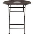 Outdoortisch Nicolas Ø70 cm - Schwarz/Braun, MODERN, Kunststoff/Metall (70/72cm) - Mömax modern living