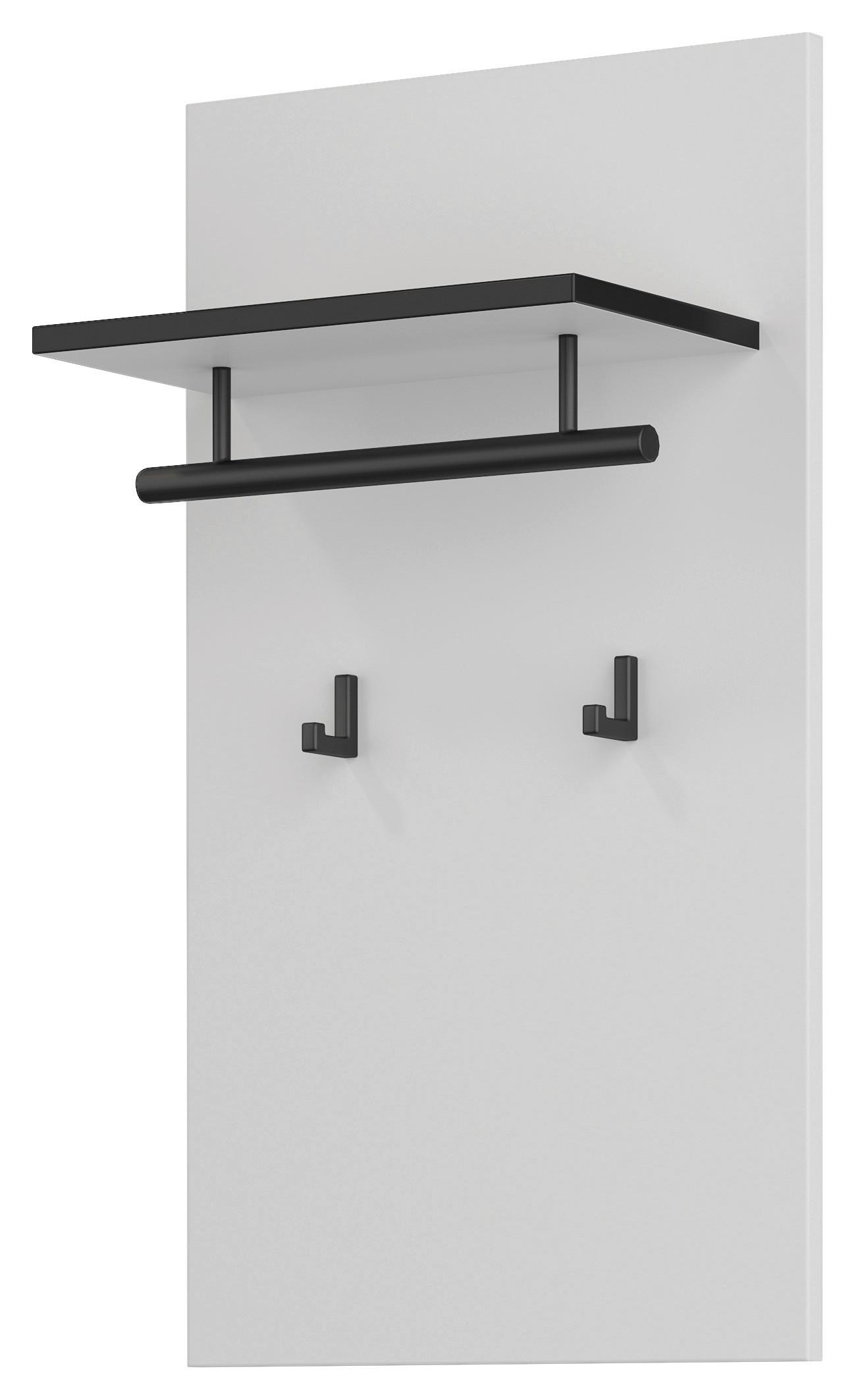 Előszobapanel Cross - fekete/fehér, Modern, faalapú anyag (40/70/20cm)