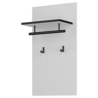 Előszobapanel Cross - fekete/fehér, Modern, faalapú anyag (40/70/20cm)