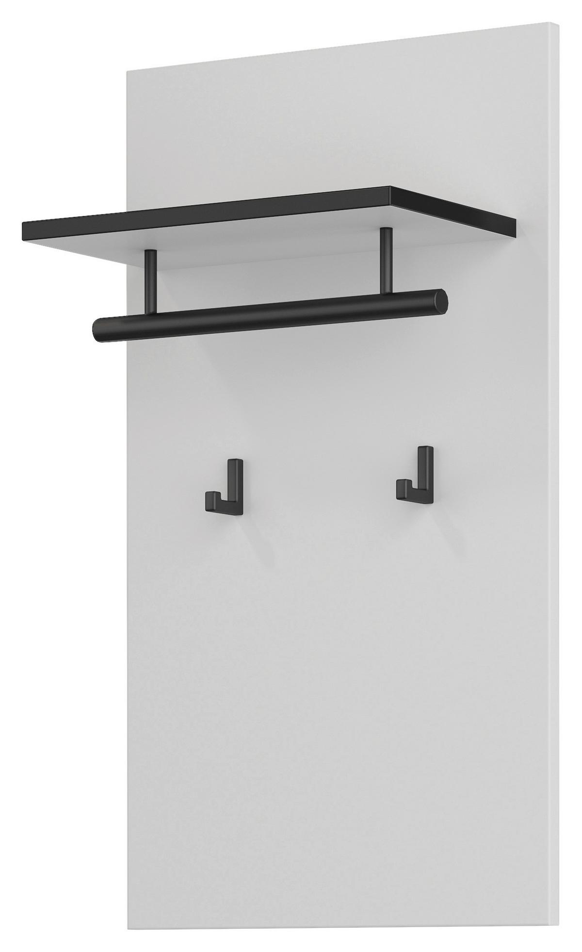 Előszobapanel Cross - fekete/fehér, Modern, faalapú anyag (40/70/20cm)