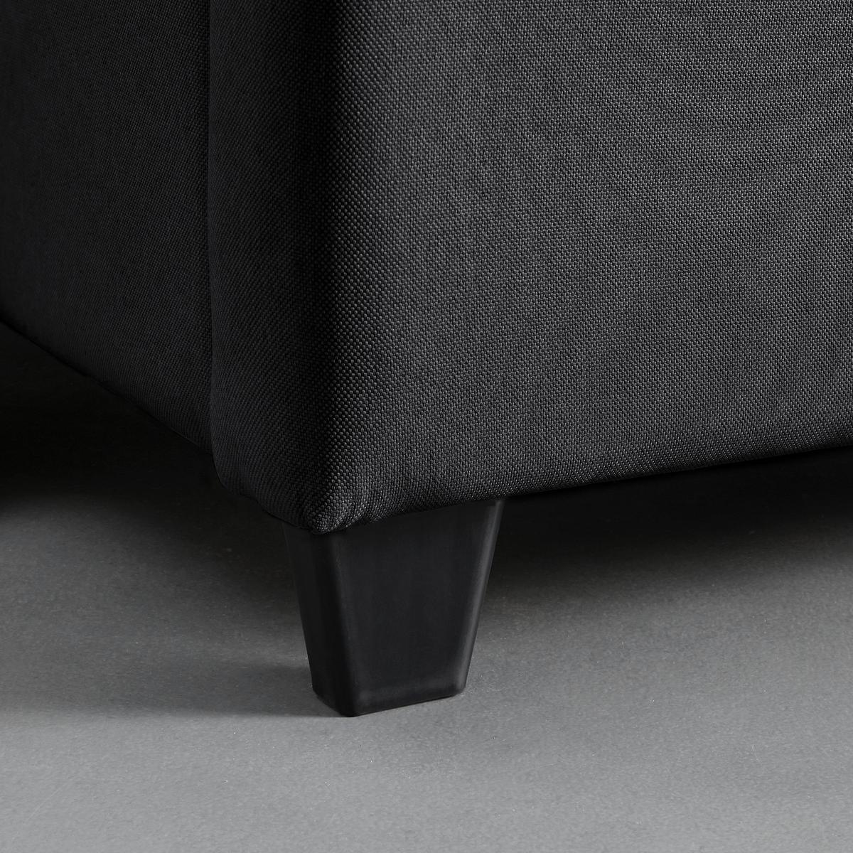 Pat tapițat negru Frederico cca 180X200 negru - negru, Modern, metal/lemn (180/200cm) - Bessagi Home