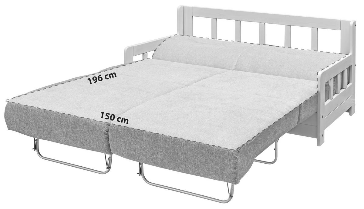 Schlafsofa Camino Holzkorpus Blau/Weiß - Blau/Weiß, LIFESTYLE, Holz/Textil (154/88/90cm) - Livetastic