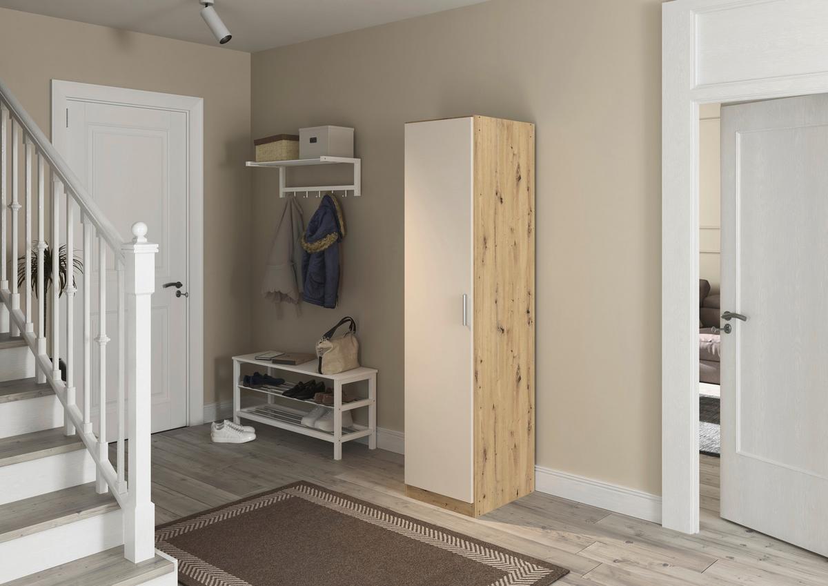 Ormar S Klasičnim Vratima Celle Mat - hrast Artisan/boje šampanjca, Trend, drvni materijal/plastika (47/197/54cm)