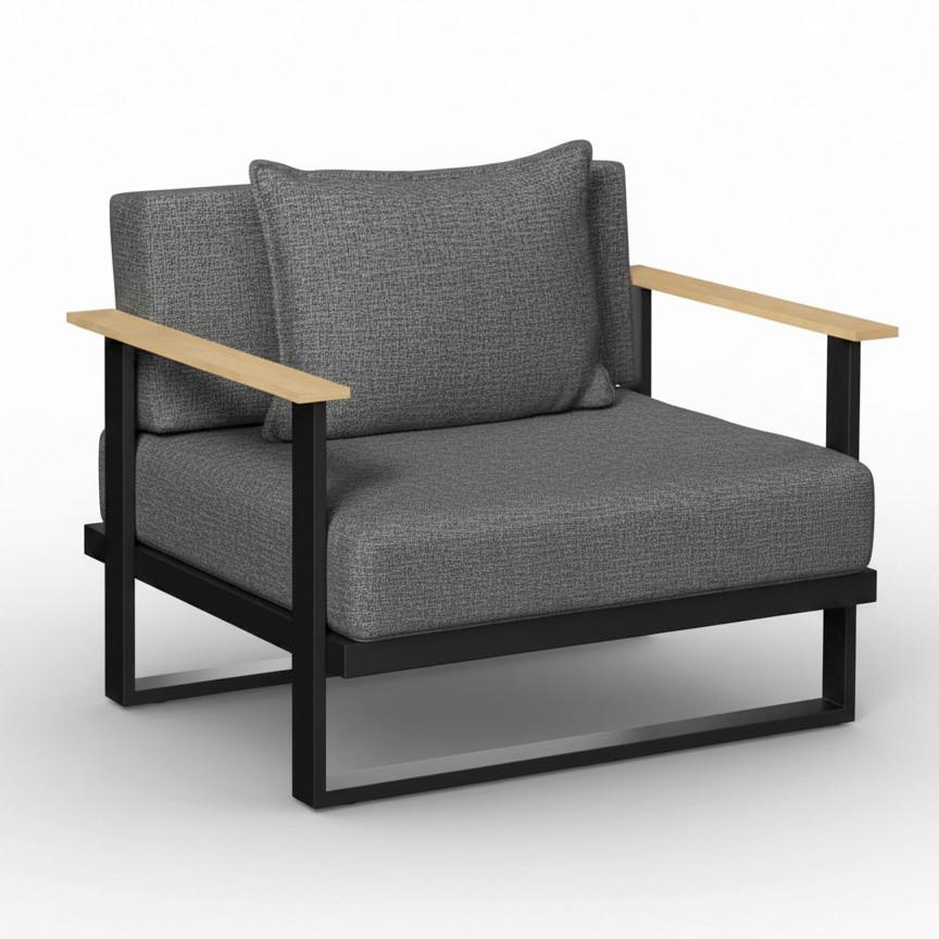 LOUNGEGRUPP FABRIZIA - grå, Modern, metall/trä - Bessagi Garden