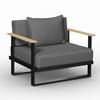 LOUNGEGRUPP FABRIZIA - grå, Modern, metall/trä - Bessagi Garden