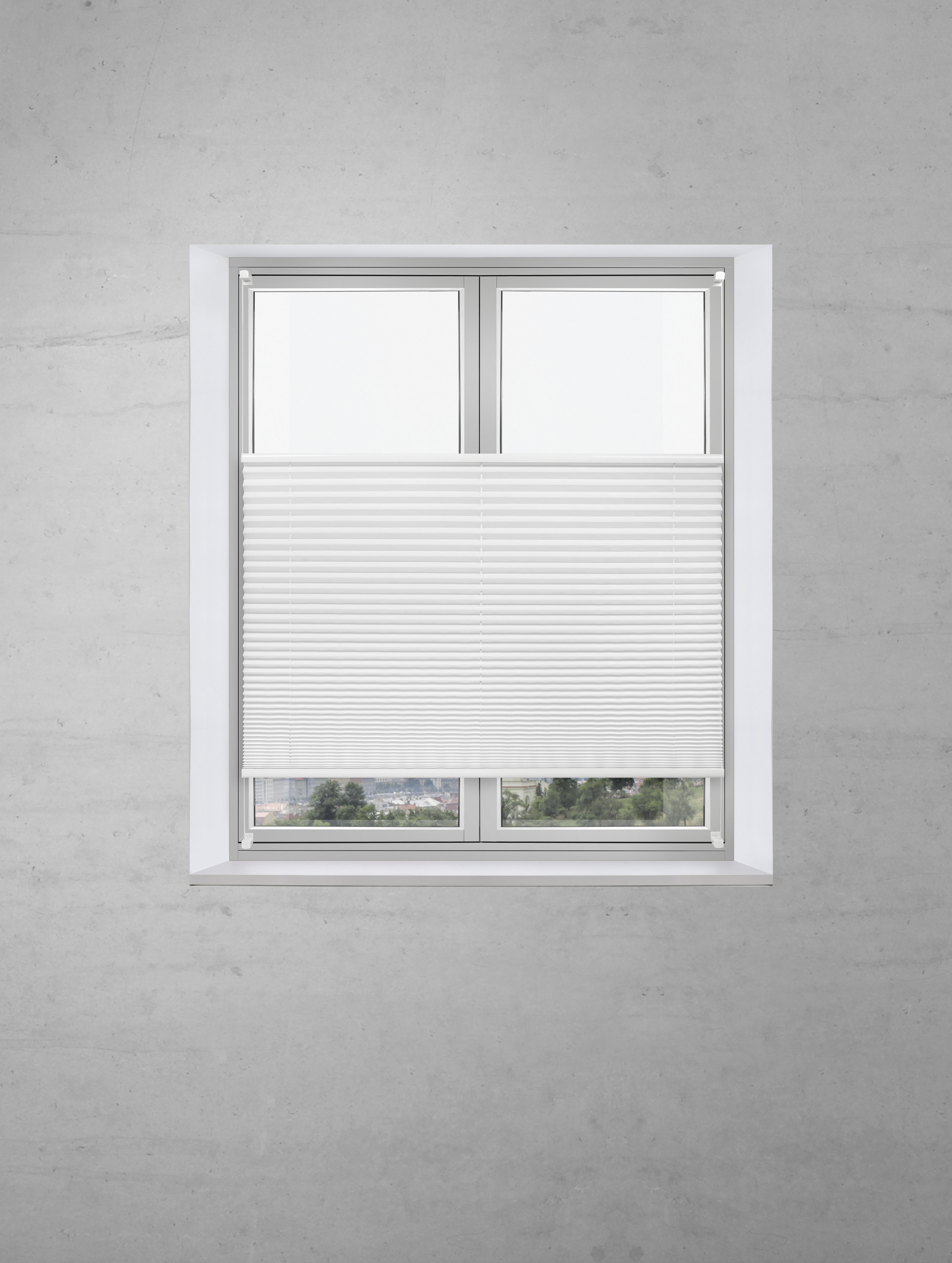 Plissee Light in Weiss ca. 50x130cm - Weiss, Textil (50/130cm) - Premium Living