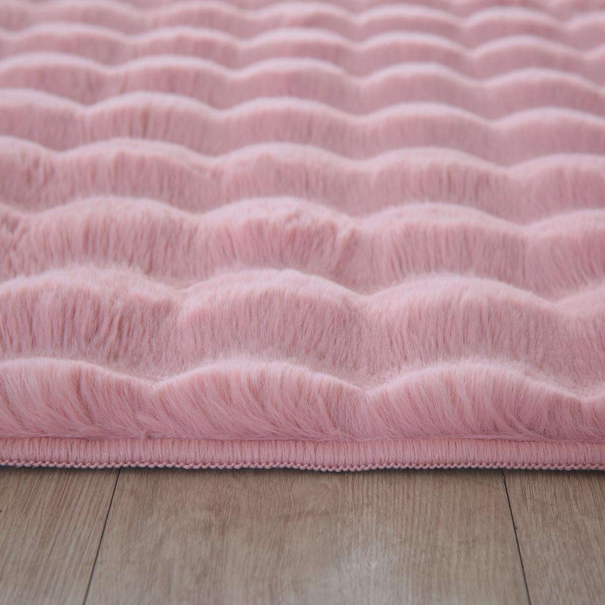 Preproga Z Visokim Florom Ambiance, Roza, 80x250cm - roza, Basics, tekstil (80/250cm)