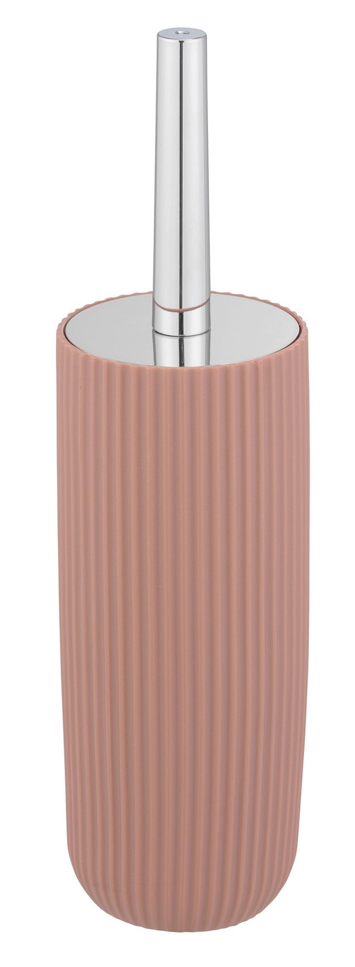 KOMPLET DO WC AGROPOLI - brudny róż/kolor chromowy, Basics, tworzywo sztuczne (10/36,5/10cm) - Wenko