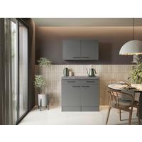 Buffet Oliver Grau - Schwarz/Eiche Artisan, Trend, Holzwerkstoff/Metall (100/200/60cm) - Respekta