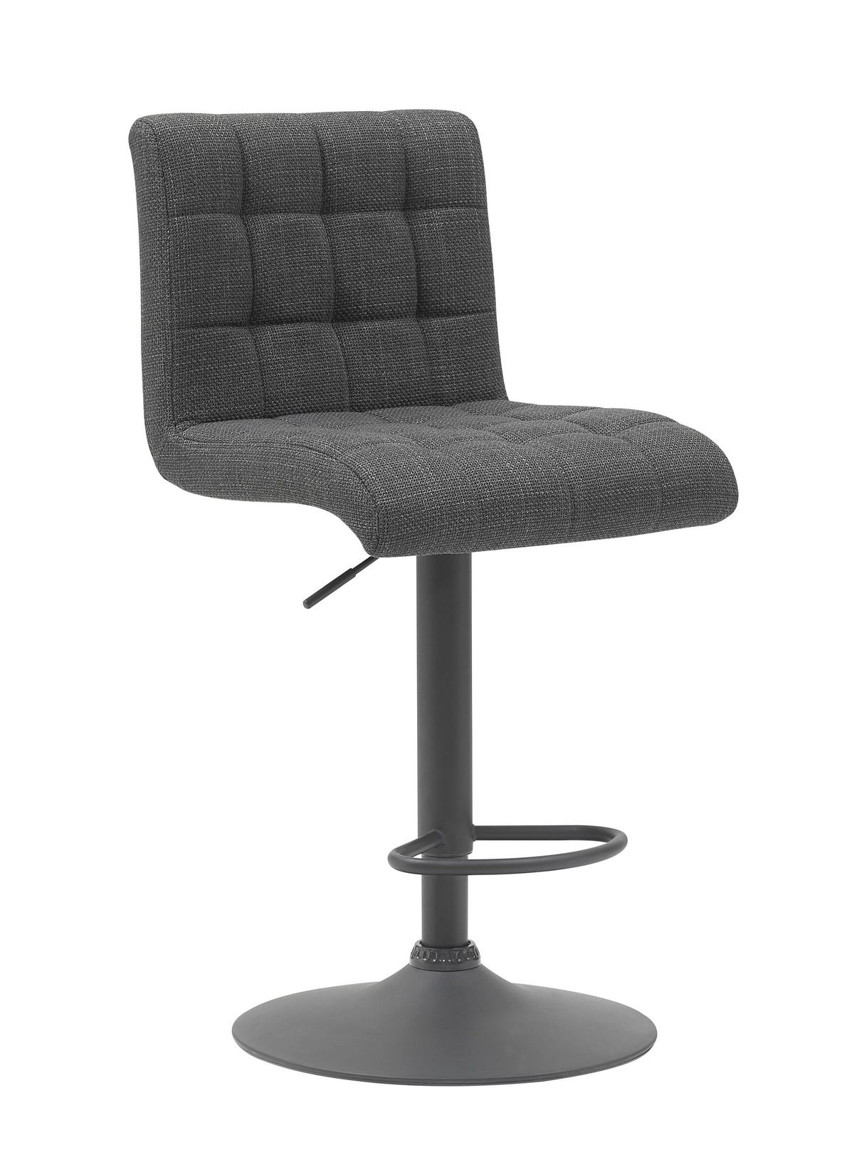 BARHOCKER-SET ERIKA H 2ER-SET - Anthrazit, MODERN, Textil/Metall (47/93-114/57cm) - MID.YOU