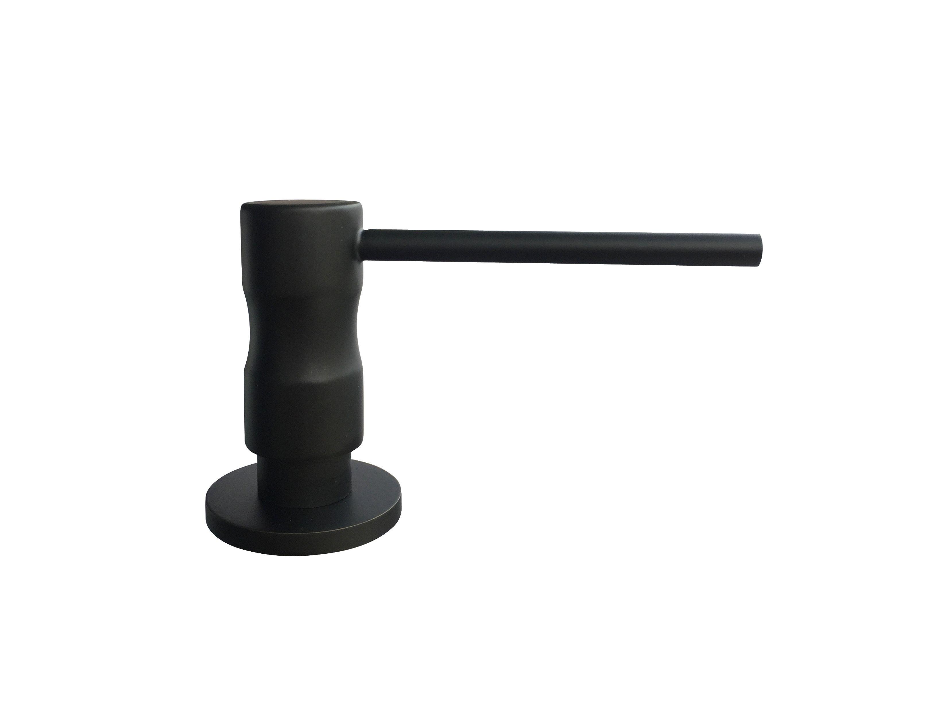 Seifenspender Slim in Schwarz - Schwarz, Kunststoff (7,7cm) - Systemceram