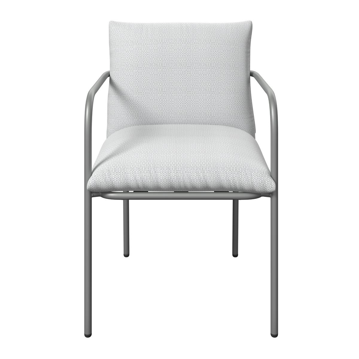 Gartentischgruppe Kanada Creme/Hellgrau - Creme/Hellgrau, MODERN, Glas/Textil