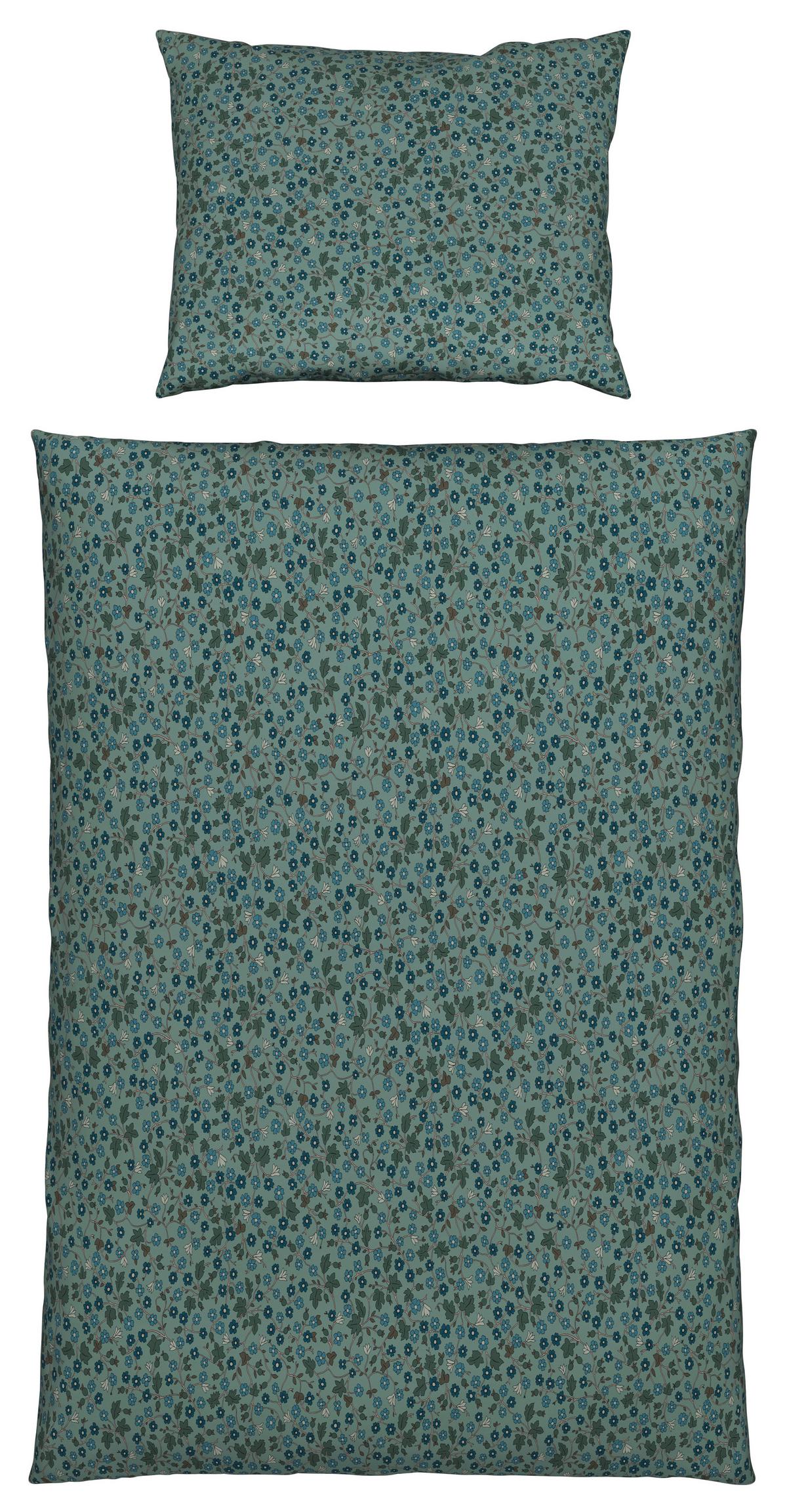 Ágyneműhuzat-garnitúra Hedda - jadezöld, Romantik / Landhaus, textil (140/200cm) - Modern Living