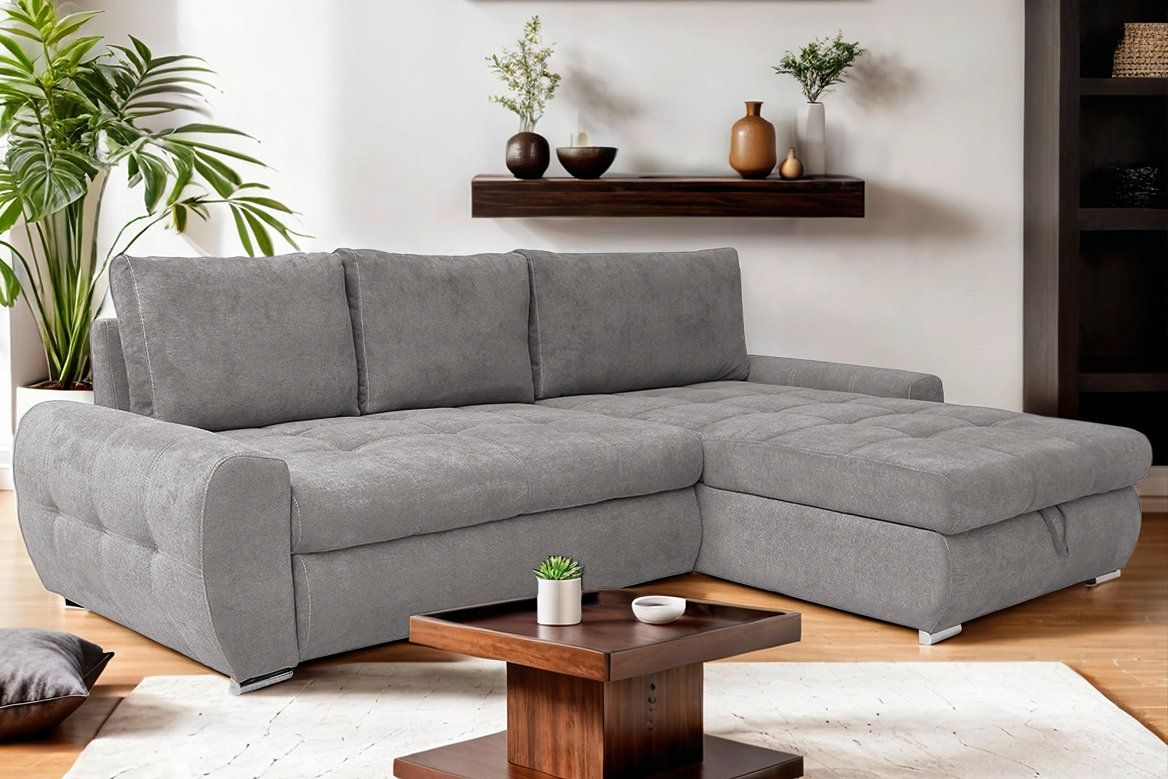 Coltar extensibil SOLAR - fango/alb, Design, textil (277/175cm) - Modern Living
