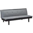 Sofa in Grau - Grau, MODERN, Holz/Kunststoff (174/71/81,5cm) - MODERN LIVING