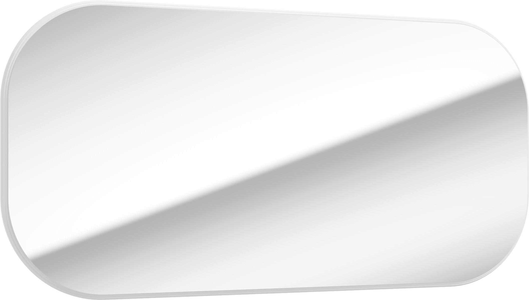 LUSTRO ŚCIENNE MO-RE - biały, Modern, materiał drewnopochodny/szkło (100/50/2,1cm) - MID.YOU