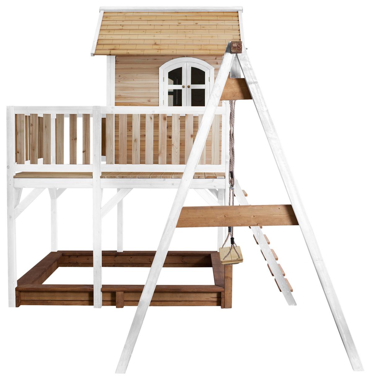 SPIELTURM A030.152.21 - Rot/Braun, KONVENTIONELL, Holz/Kunststoff (541/291/277cm) - Ambia Garden