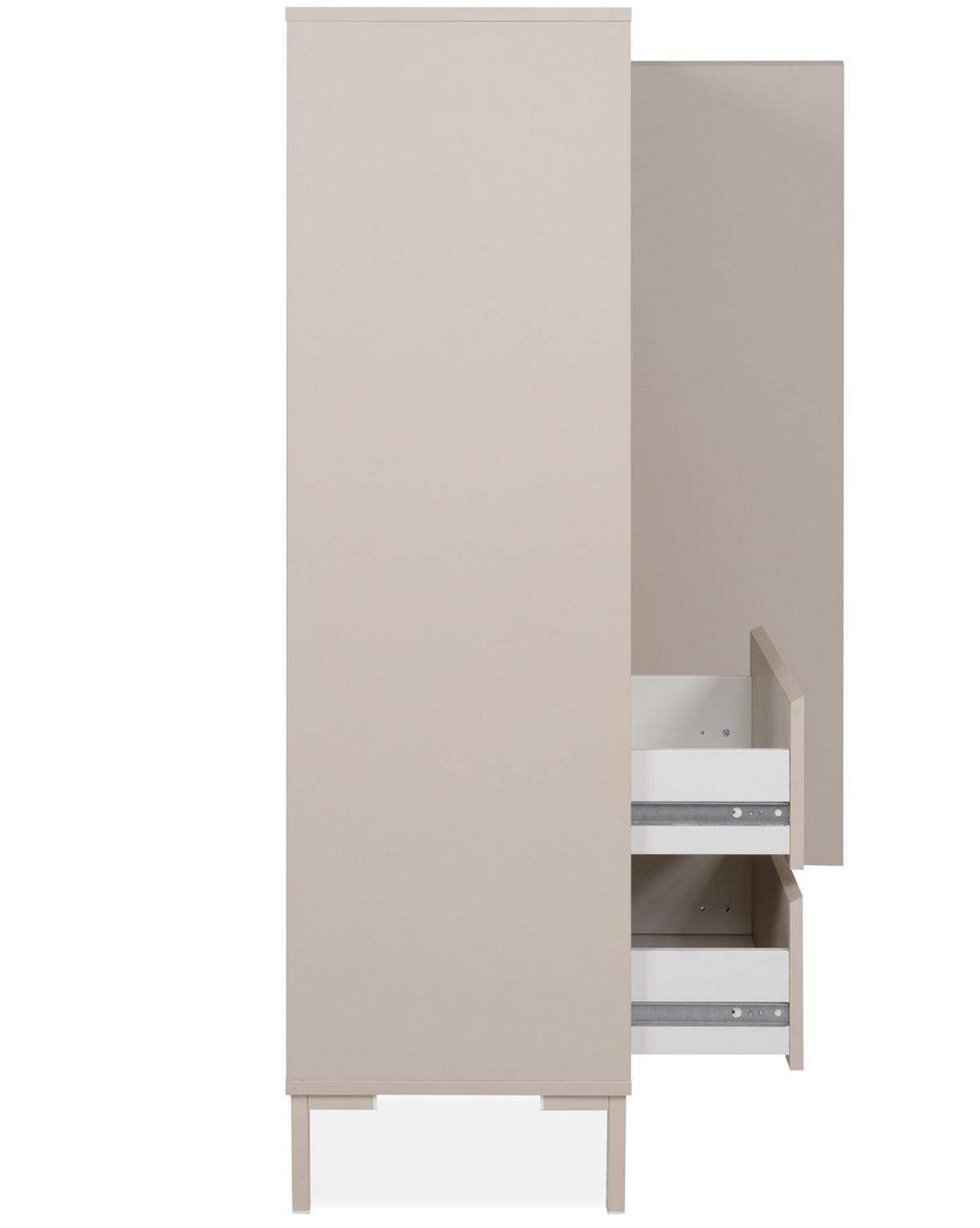 KOMODA WYSOKA KORSIKA 53A - kaszmir, Design, materiał drewnopochodny/metal (81/139/40cm) - MID.YOU