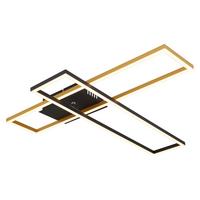 LED-DECKENLEUCHTE 67208-30G - Goldfarben/Opal, Design, Kunststoff/Metall (80/60/7,5cm) - Globo