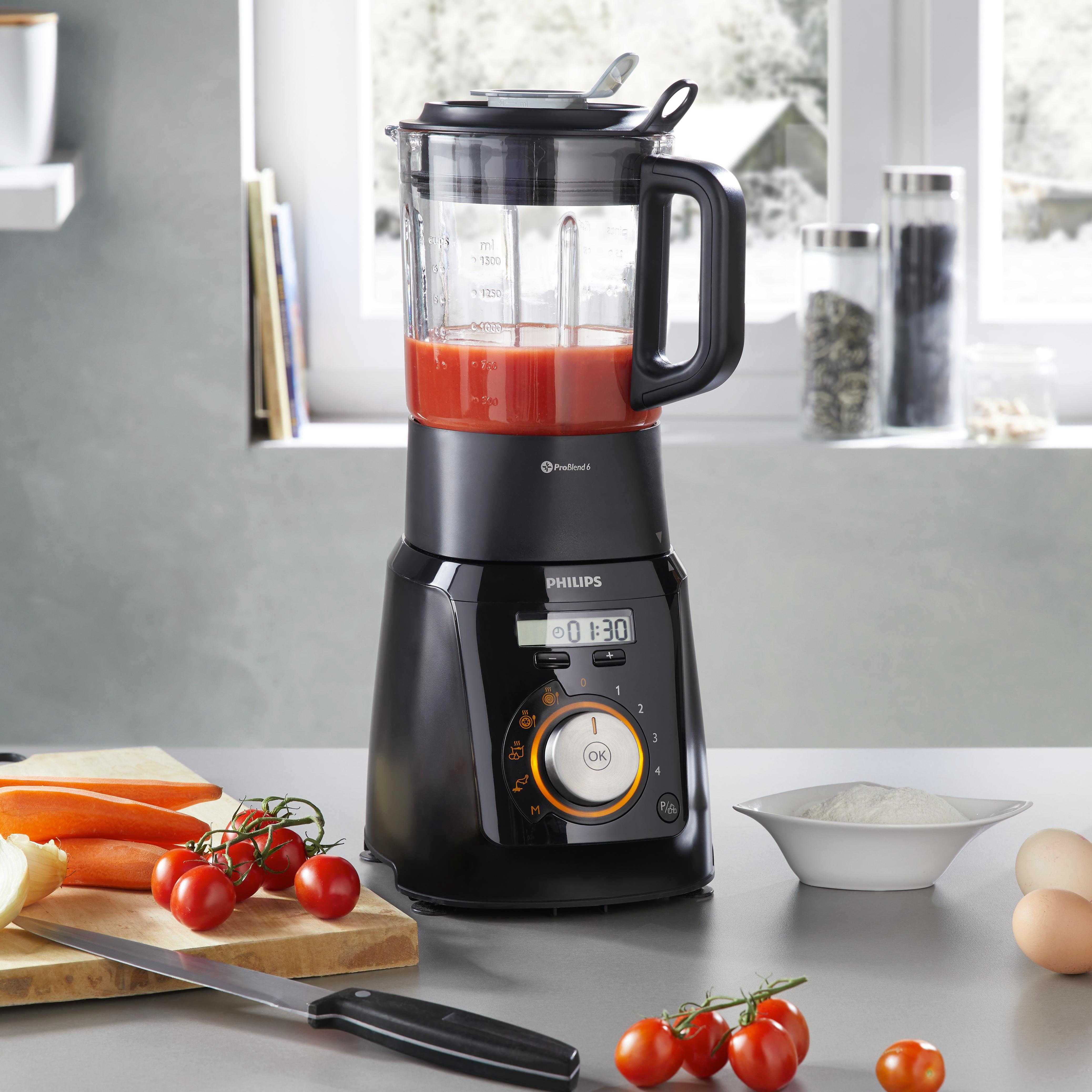 Standmixer Philips mit Kochfunktion - Schwarz, MODERN, Kunststoff/Metall - Philips