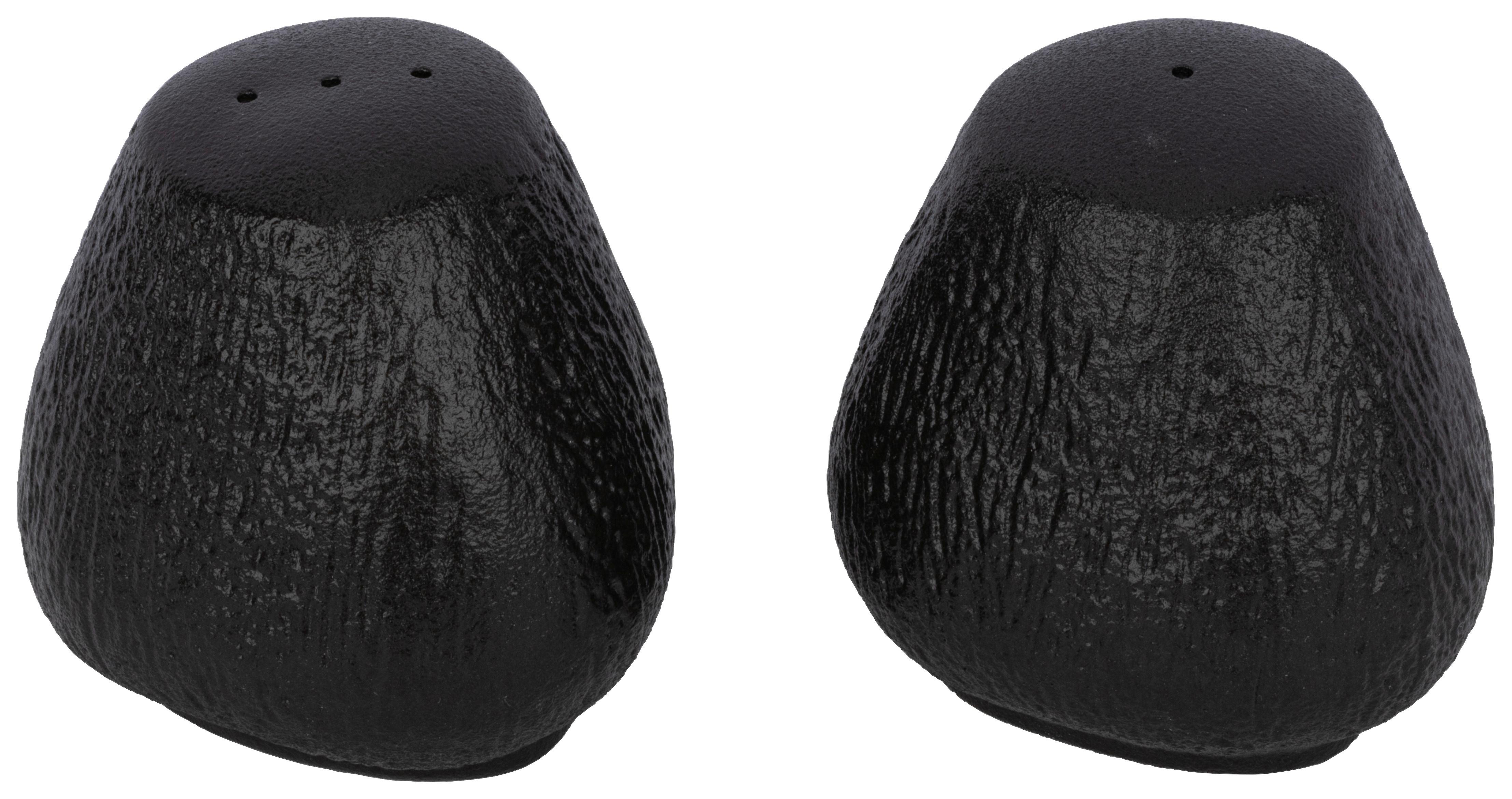 Salz- und Pfefferstreuer Haruki in Schwarz - Schwarz, Modern, Keramik (7/7cm) - Mömax