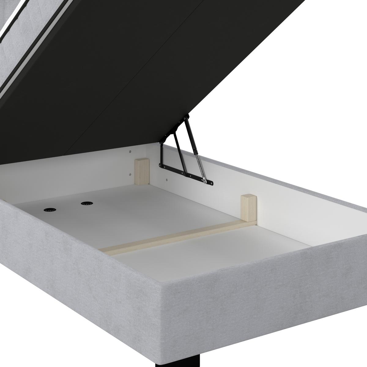Box Krevet Maya C - siva/crna, Moderno, drvni materijal/drvo (100/200cm) - Modern Living
