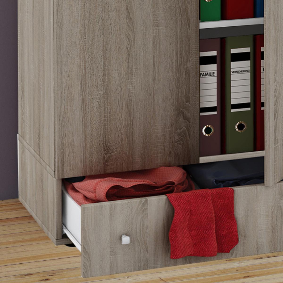 Večnamenska Omara Vandol I, Hrast - srebrne barve/hrast sonoma, Moderno, umetna masa/leseni material (70/238/39cm) - MID.YOU