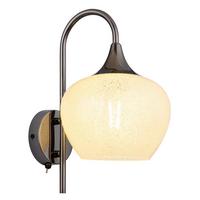 Wandleuchte Maxy Klar/Schwarz max. 40 Watt - Klar/Schwarz, KONVENTIONELL, Metall (18/32cm) - Globo