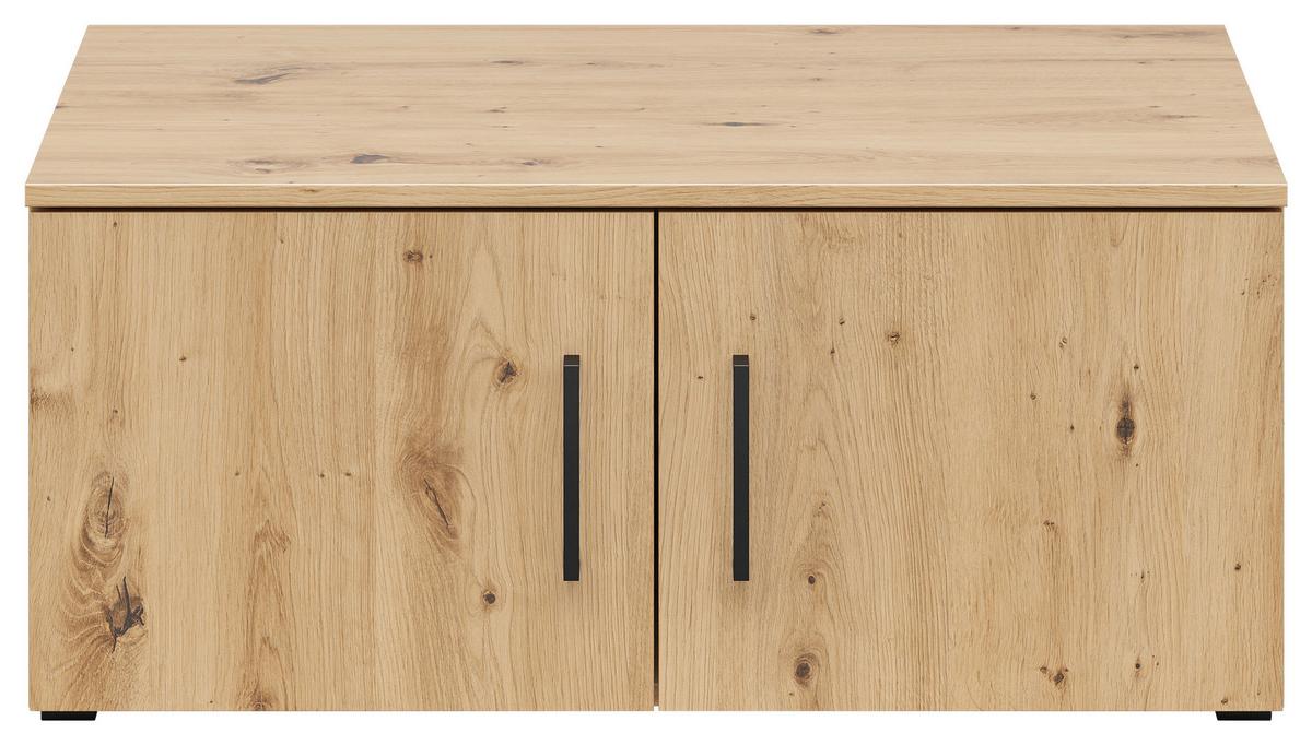 Nastavek Za Omaro Multistauraum - črna/hrast artisan, Moderno, umetna masa/leseni material (80/35/52cm) - Premium Living