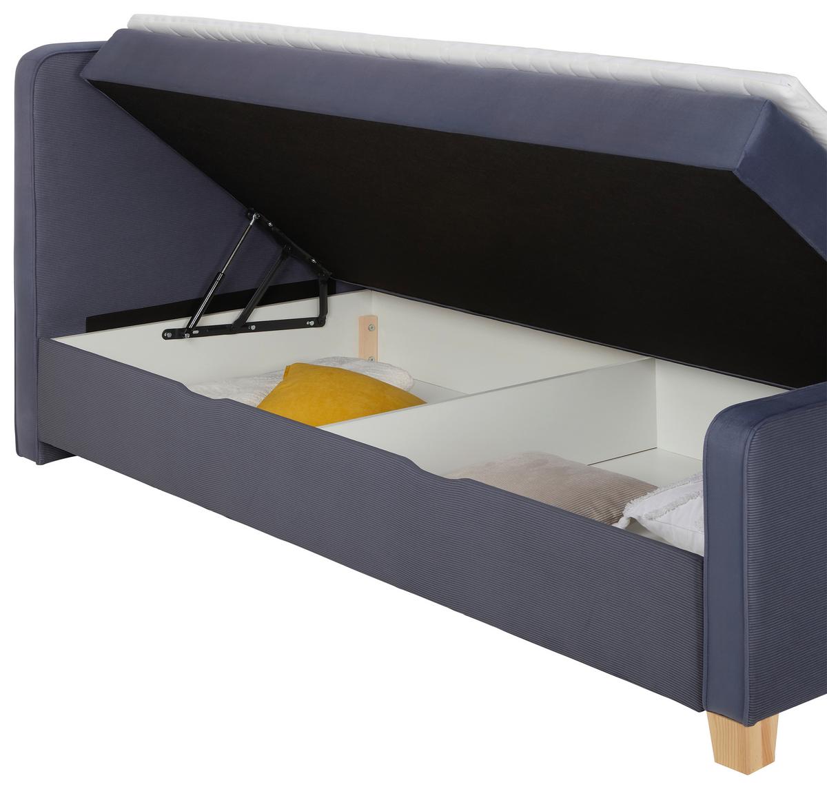 Box-ágy 100cm Szürke Apollo - szürke, Konventionell, textil/fa (100/200cm) - Mömax