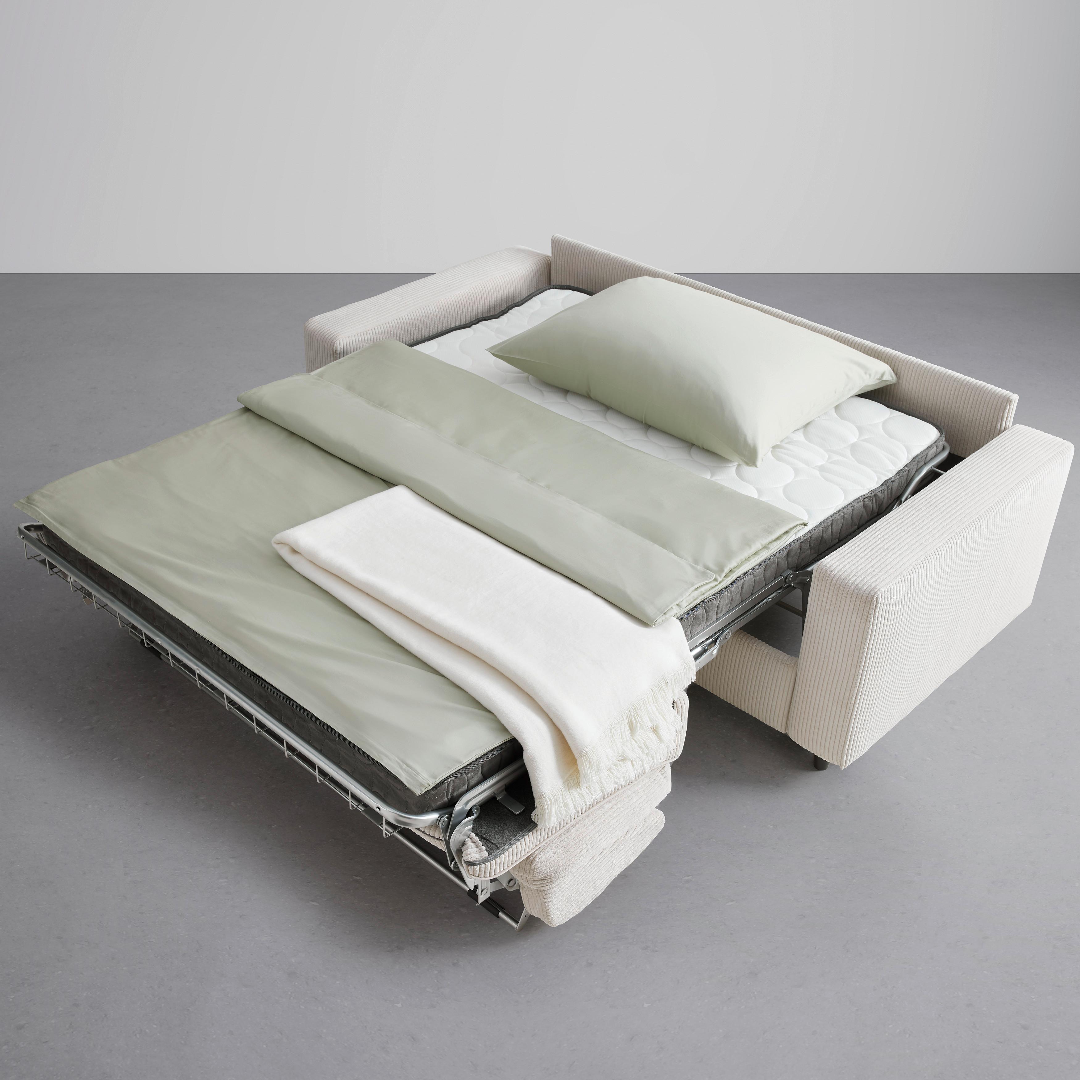 BÄDDSOFFA AGNETA -BASED- - beige/svart, Modern, metall/trä (200/83/97cm) - Based