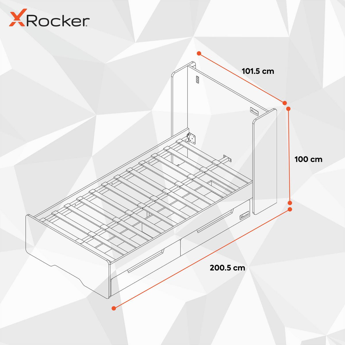 Gamingbett Electra 90x190cm Schwarz mit LED - Schwarz, MODERN, Holzwerkstoff (90/190cm) - X Rocker