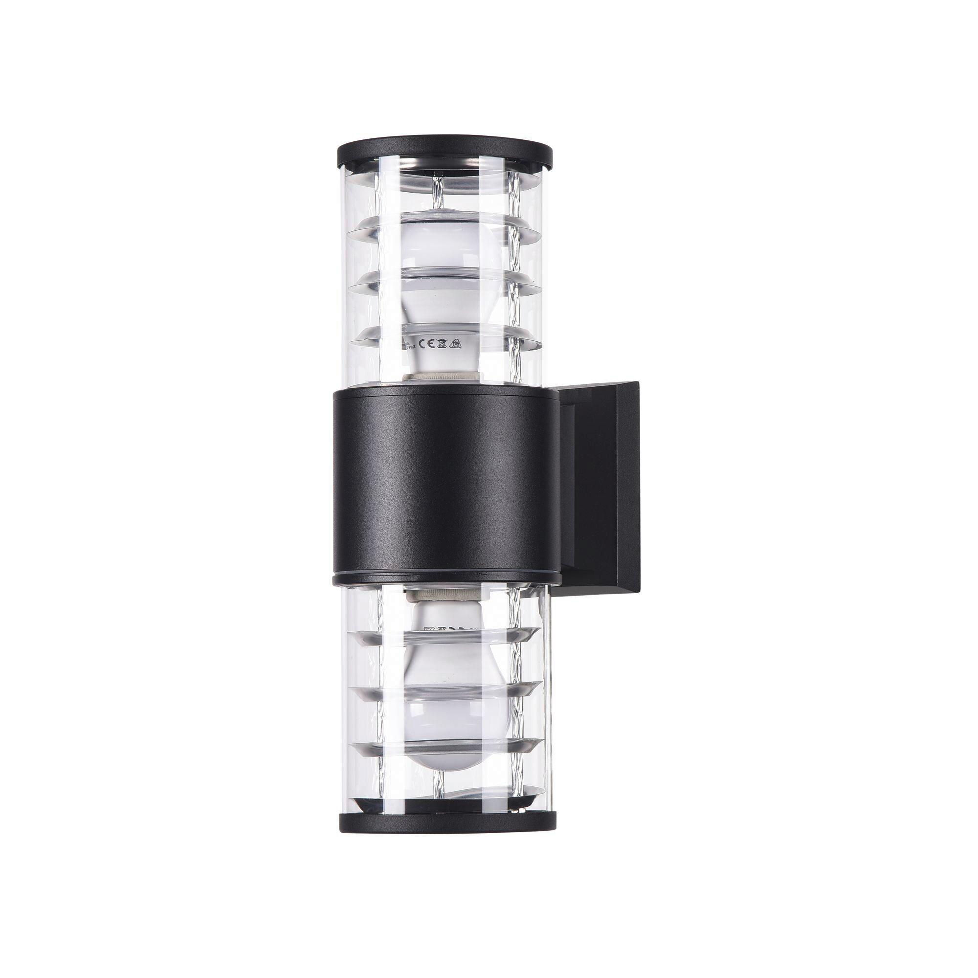 Außenwandleuchte Bronx Schwarz max. 60 Watt - Schwarz, Trend, Metall (16.5/10.8/32cm) - MAYTONI