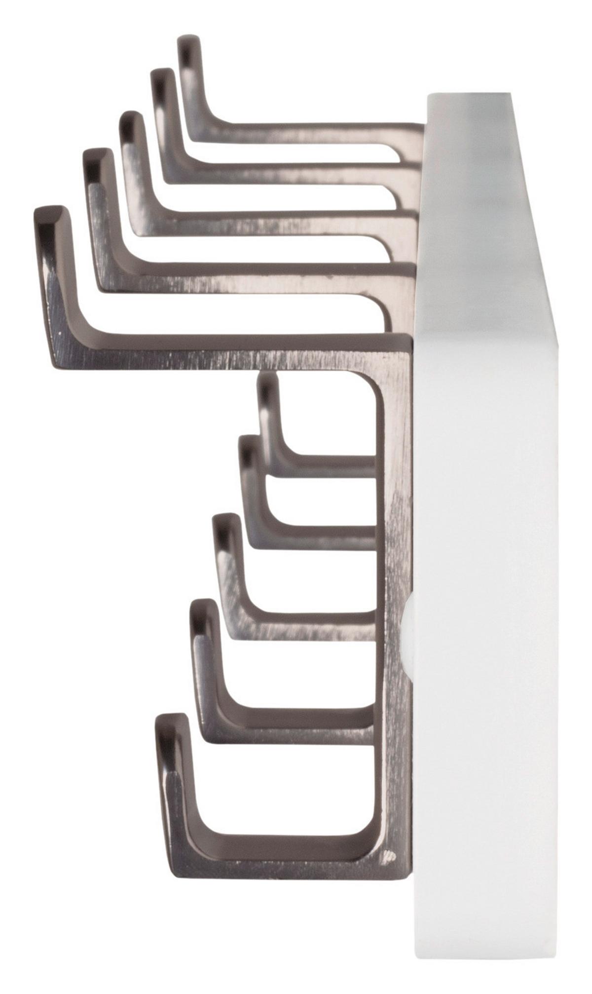 Zidna Vješalica Köln - bijela/boje oplemenjenog čelika, Moderno, drvni materijal/metal (55/7/6cm) - Modern Living