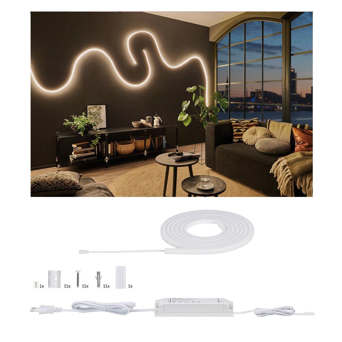 LED-Strip MaxLED Flow Weiß max. 38 Watt - Weiß, Basics, Kunststoff (300cm) - Paulmann