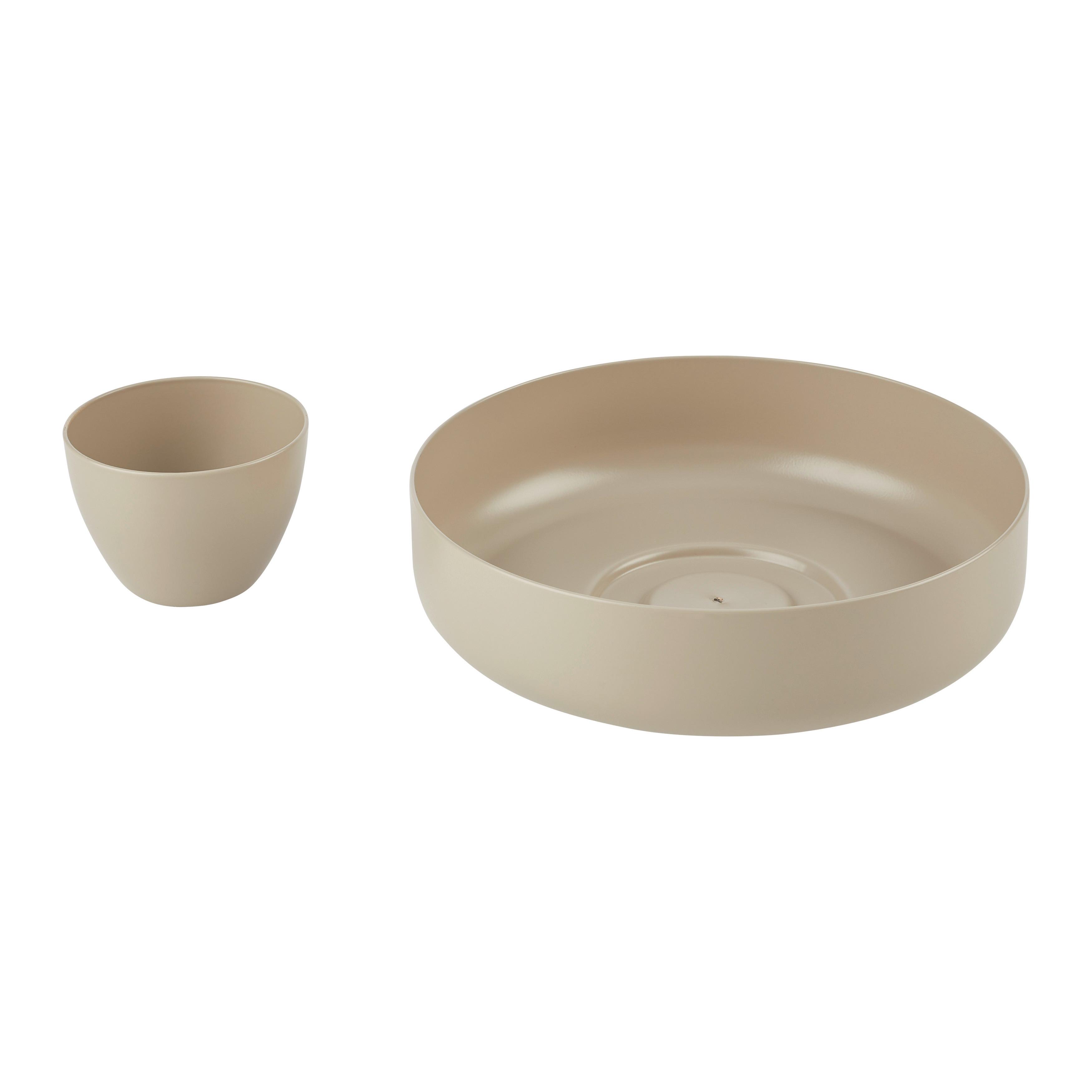 FRUKTSKÅL BETTY - beige, Modern, metall (25/13cm) - Mömax
