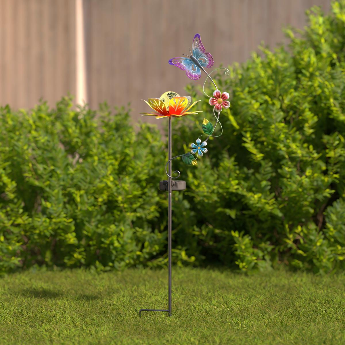 LAMPA SOLARNA ANEMONE - przejrzysty, Lifestyle, tworzywo sztuczne/metal (21,5/82/15,2cm) - Ambia Garden
