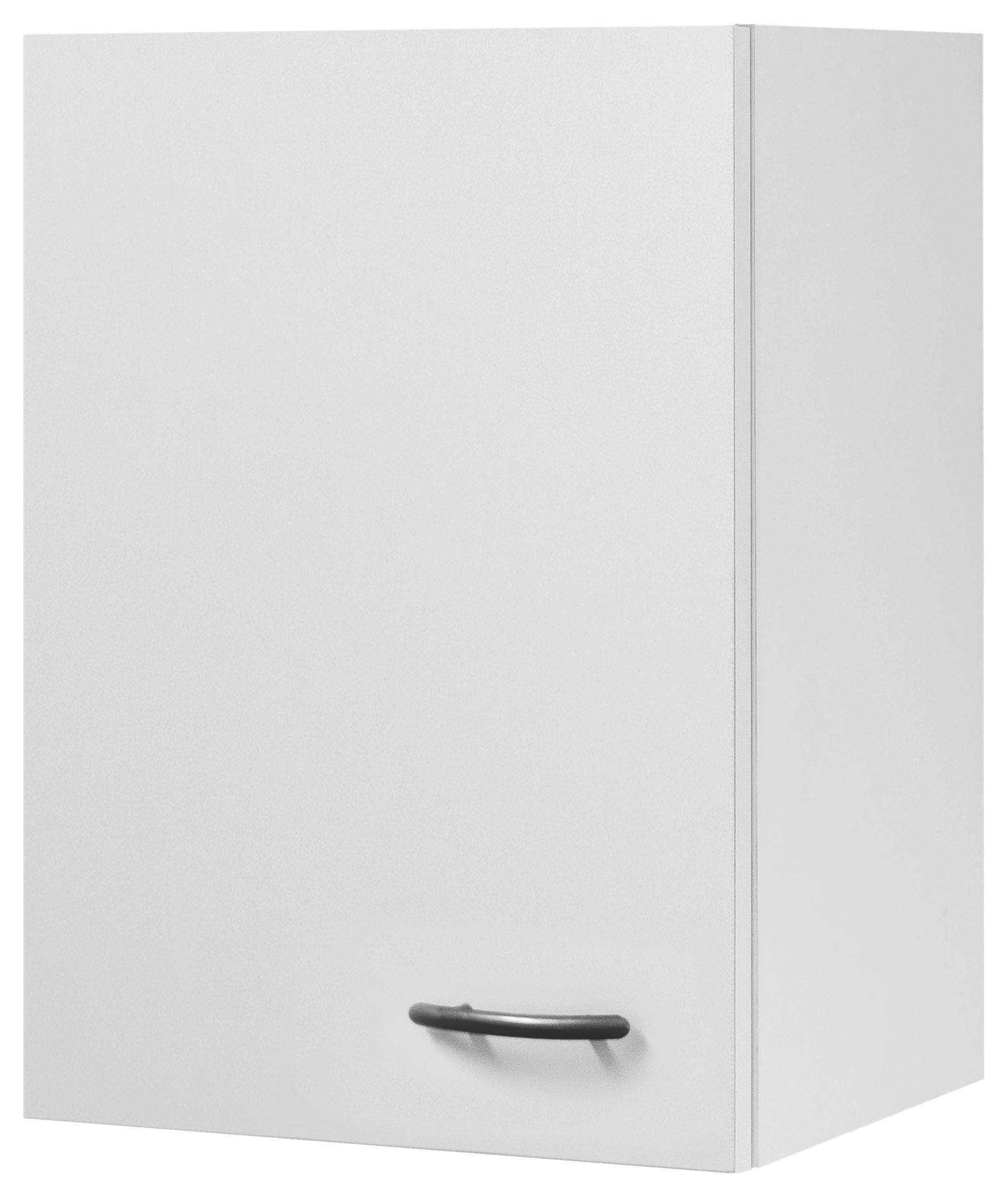 Küchenoberschrank "Wito" , Weiß - Edelstahlfarben/Weiß, Holzwerkstoff/Kunststoff (40/54,8/32cm) - FlexWell