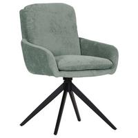 KRZESŁO Z PODŁOKIETNIKAMI OLMO - czarny/jadeitowa zieleń, Design, metal/tkanina (60/89/69cm) - Landscape