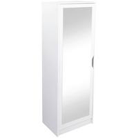 Schuhschrank Westphalen ca.58x190x40cm Weiß - Weiß, Design, Glas/Holz (58/190/40cm) - Livetastic