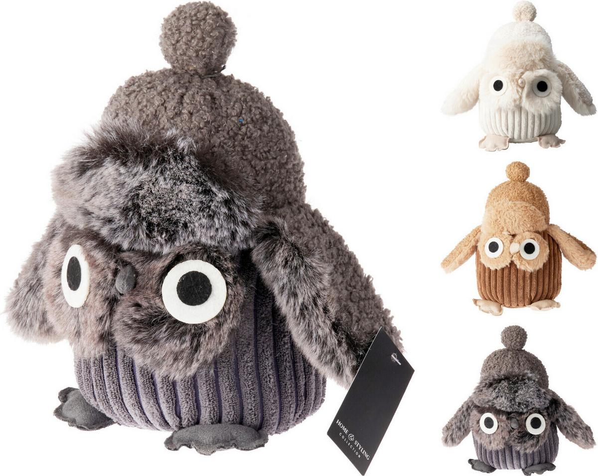 Ajtóütköző Owl - többszínű, textil (23cm)
