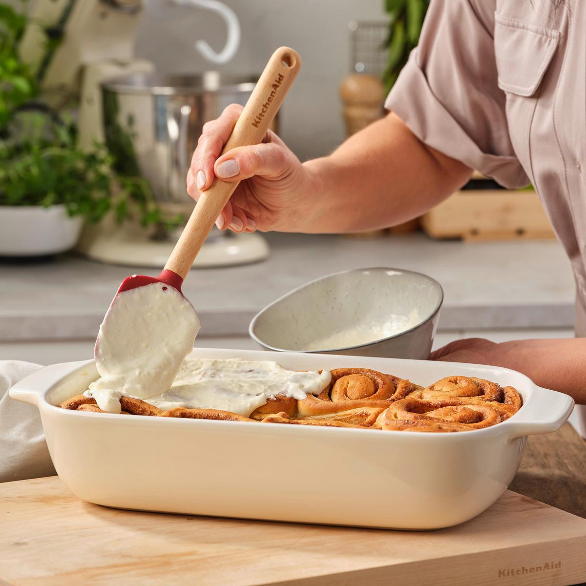 FORMA DO ZAPIEKANIA STONEWARE - kremowy/biały, Basics, materiały naturalne/ceramika (24cm) - Kitchenaid