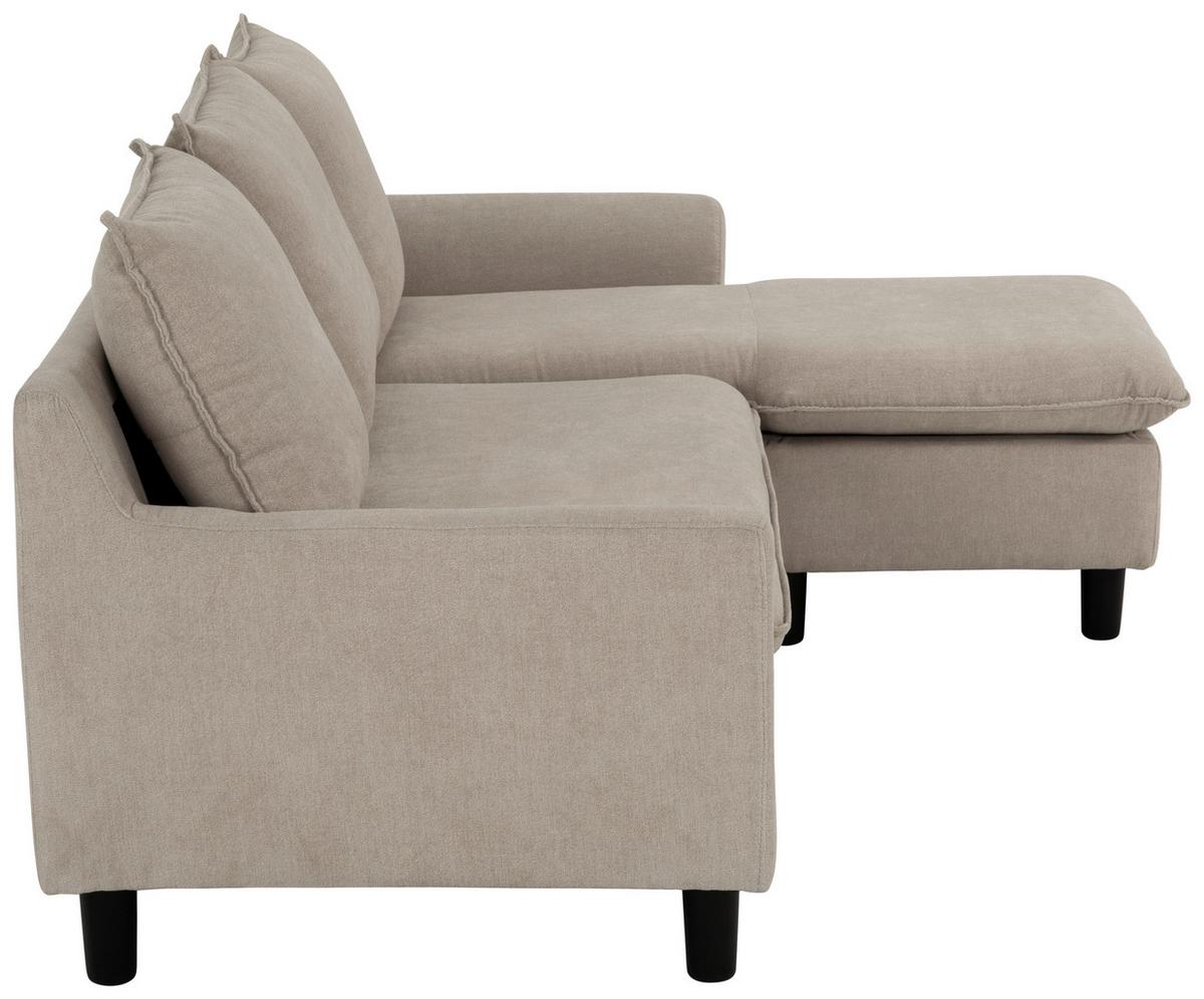Sedežna Garnitura Milly, Bež - črna/bež, Moderno, umetna masa/tekstil (207/138cm) - P & B