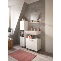 Kopalnica Boston, Bela - srebrne barve/bela, Moderno, umetna masa/steklo (87cm) - MID.YOU