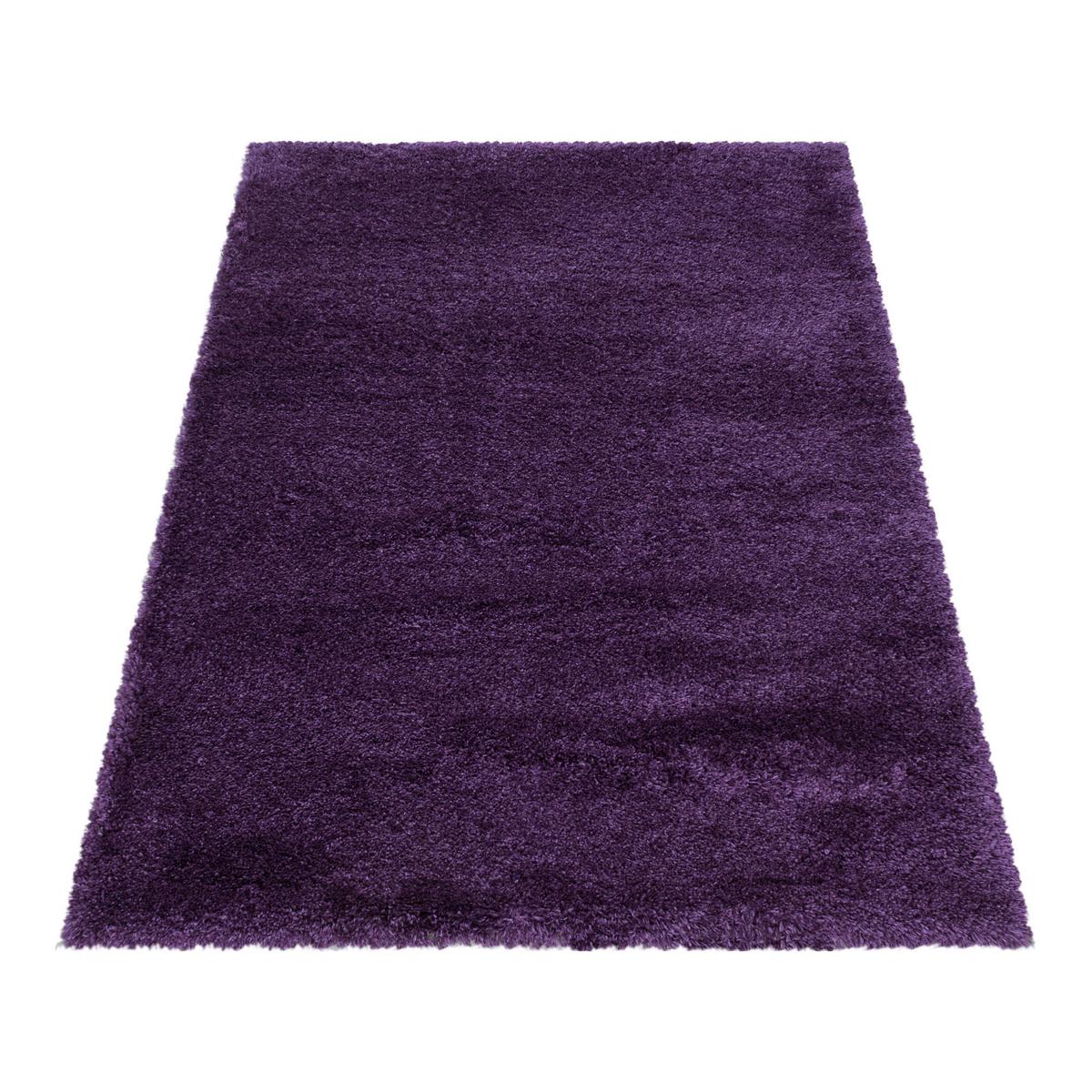 Hochflorteppich Fluffy Lila ca. 160x230cm - Lila, Basics, Textil (160/230cm)