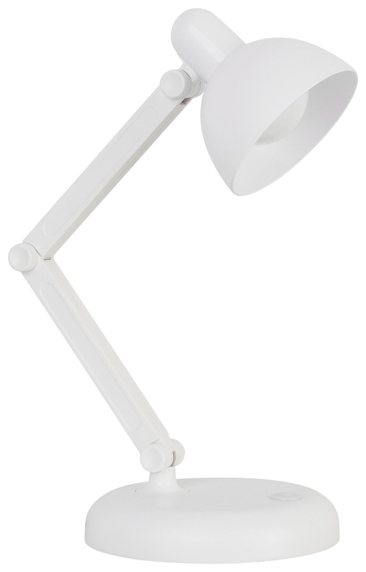 Led Asztali Lámpa Schwank - fehér, Modern, műanyag (12,5/34cm) - Modern Living